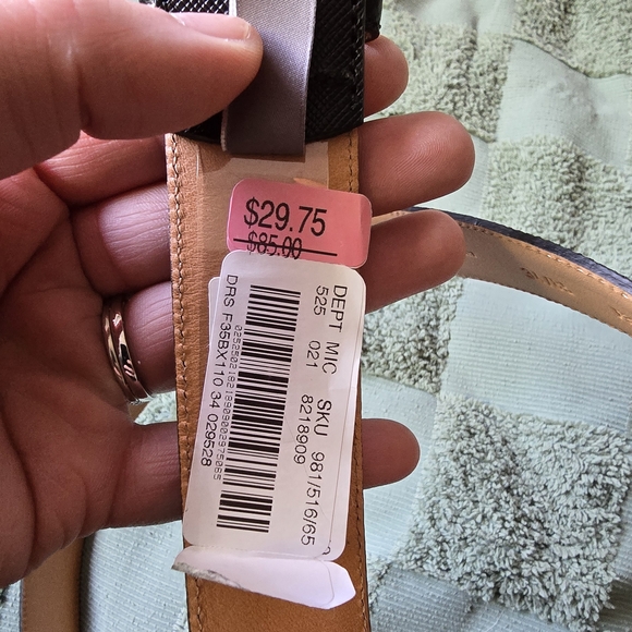 Daniel Cremieux Black Leather Belt with Silver Buckle - Picture 5 of 6